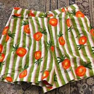 Farm Rio Fresh-Picked Fruit Linen Shorts